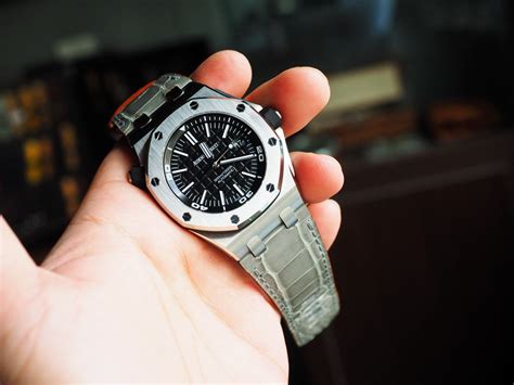 audemars piguet rubber strap singapore|audemars piguet crocodile strap.